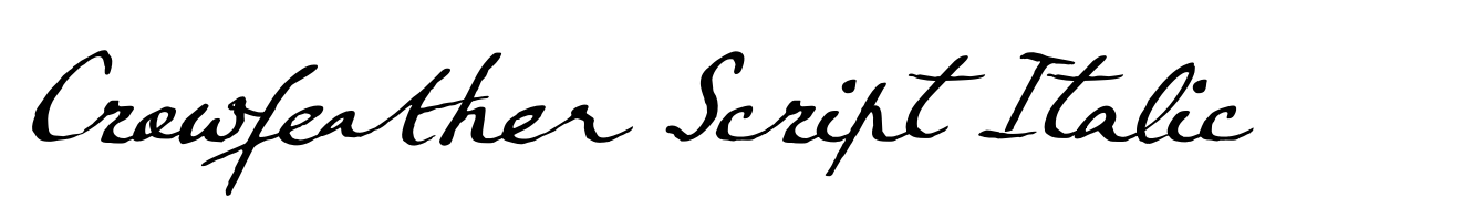 Crowfeather Script Italic